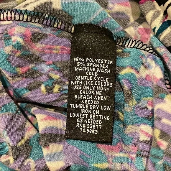 Nicole Miller Nicole Abstract Print Surplice Dress Size S - Picture 7 of 7